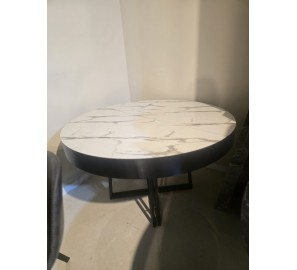 שולחן עגול דמוי שיש קוטר 130 מתצוגה