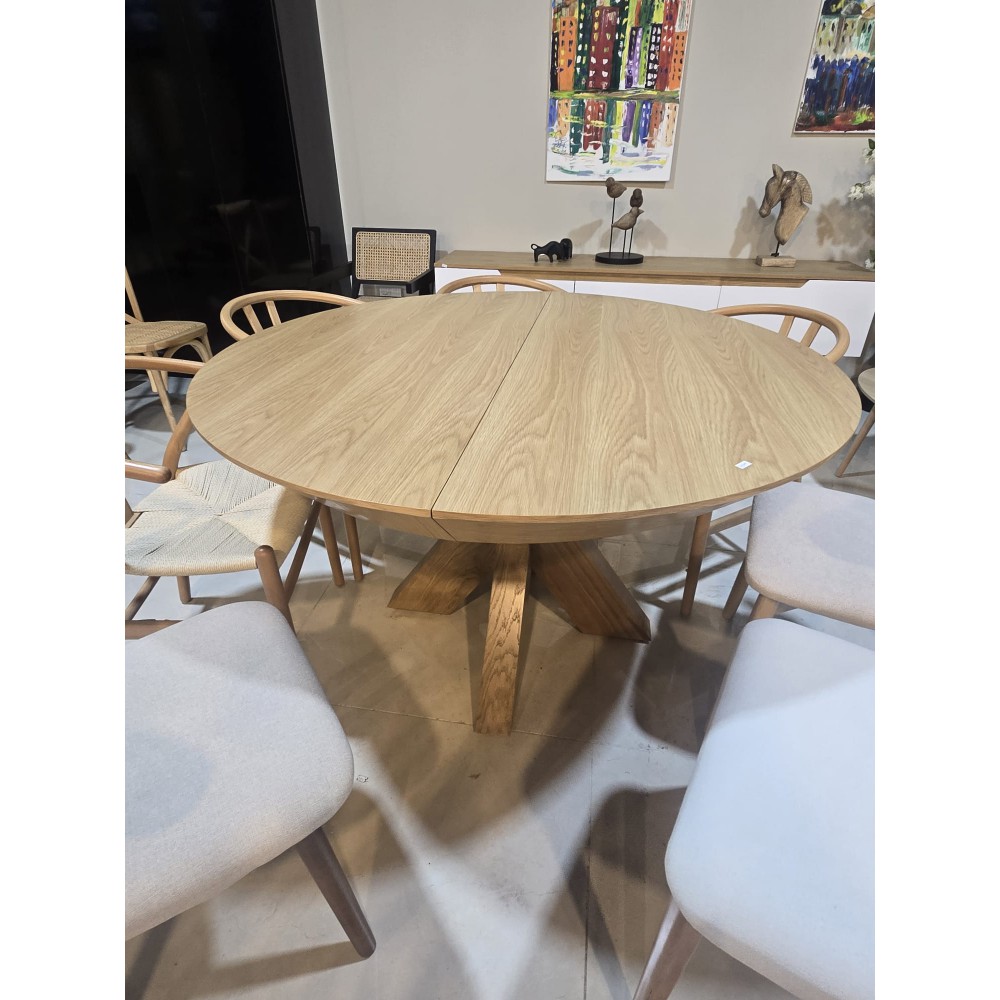 שולחן עגול 130 נפתח ל230 מתצוגה