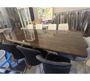 שולחן עץ מבריק נפתח מתצוגה