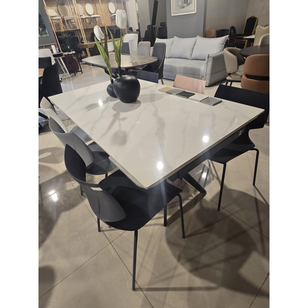 שולחן קרמי דמוי שיש 1.6 נפתח מתצוגה