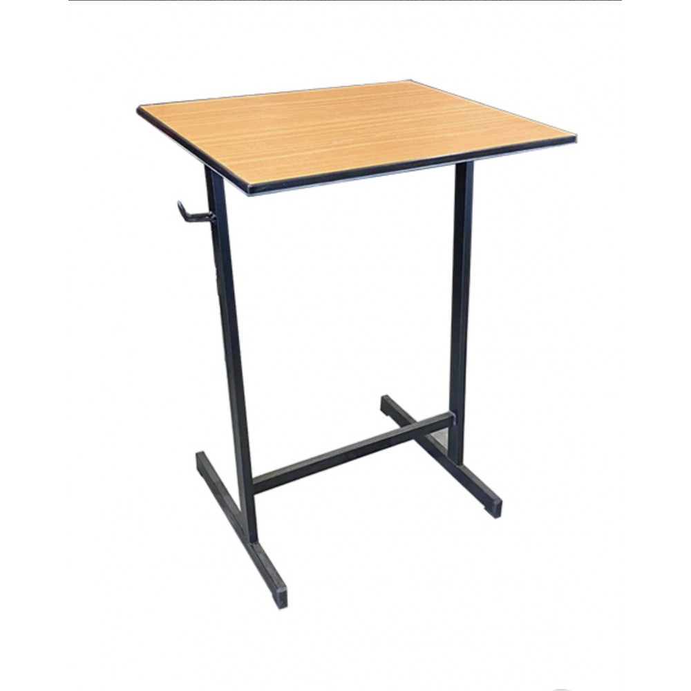 שולחן עמידה יחיד לבתי ספר בהתאמה אישית עם וותליה לתיק דגם זיו