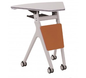 שולחן תלמיד,משרד-דגם טרפז יחיד עם מסתור וגלגלים שולחן תלמיד,משרד-דגם טרפז יחיד עם מסתור וגלגלים