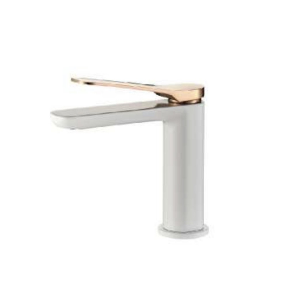 ברז פרח לבן + זהב