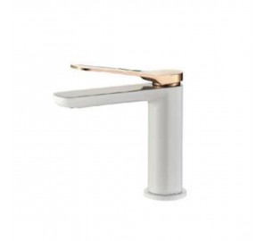 ברז פרח לבן + זהב