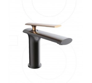 סוללה פרח קצר שחור יד מלבנית ברונזה 25 מ"מ