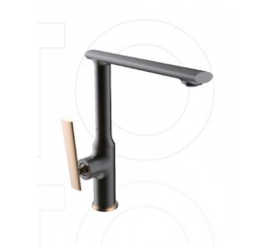 ברז פרח שחור יד מלבנית ברונזה 