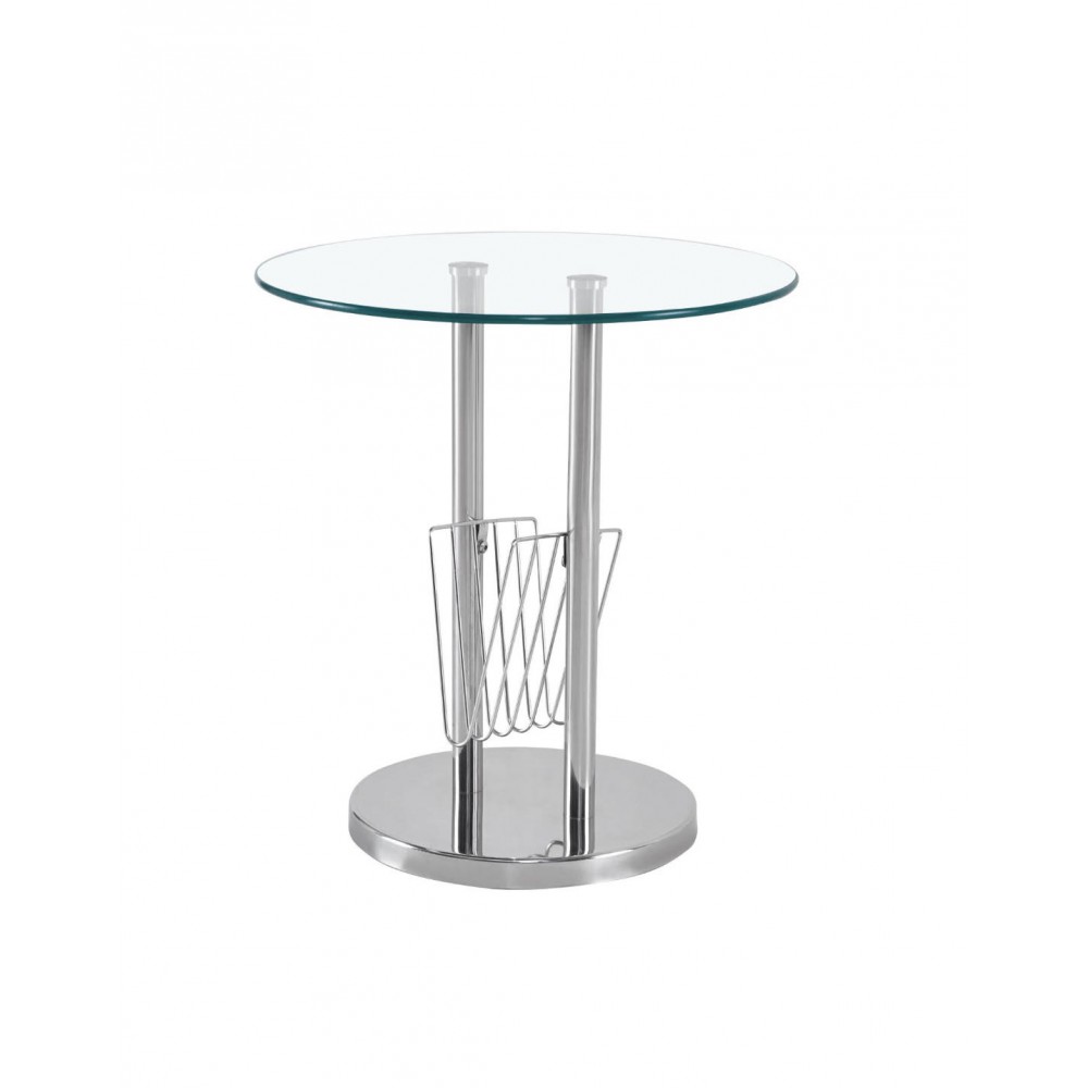 שולחן סלוני פלדה זכוכית 