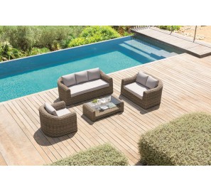 מערכת ישיבה ראטן לגינה דגם מנלאוס