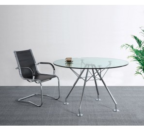 שולחן ישיבות מזכוכית 80*75 שולחן ישיבות מזכוכית 80*75