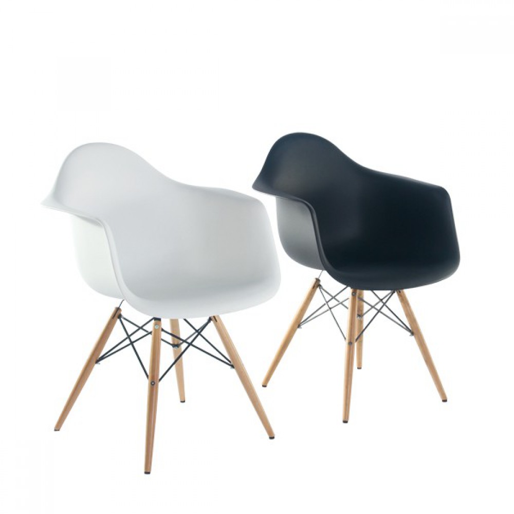 דגם כסא פלסטיק שילוב עץ אוכל 53523