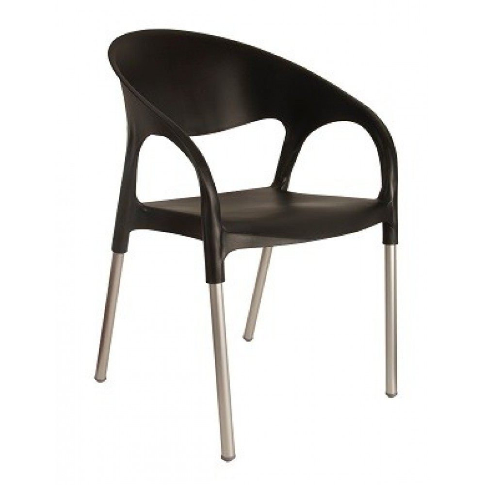 דגם כסא מפלסטיק 1159 אפור עם רגליים מאלומיניום דגם כסא מפלסטיק 1159 אפור עם רגליים מאלומיניום