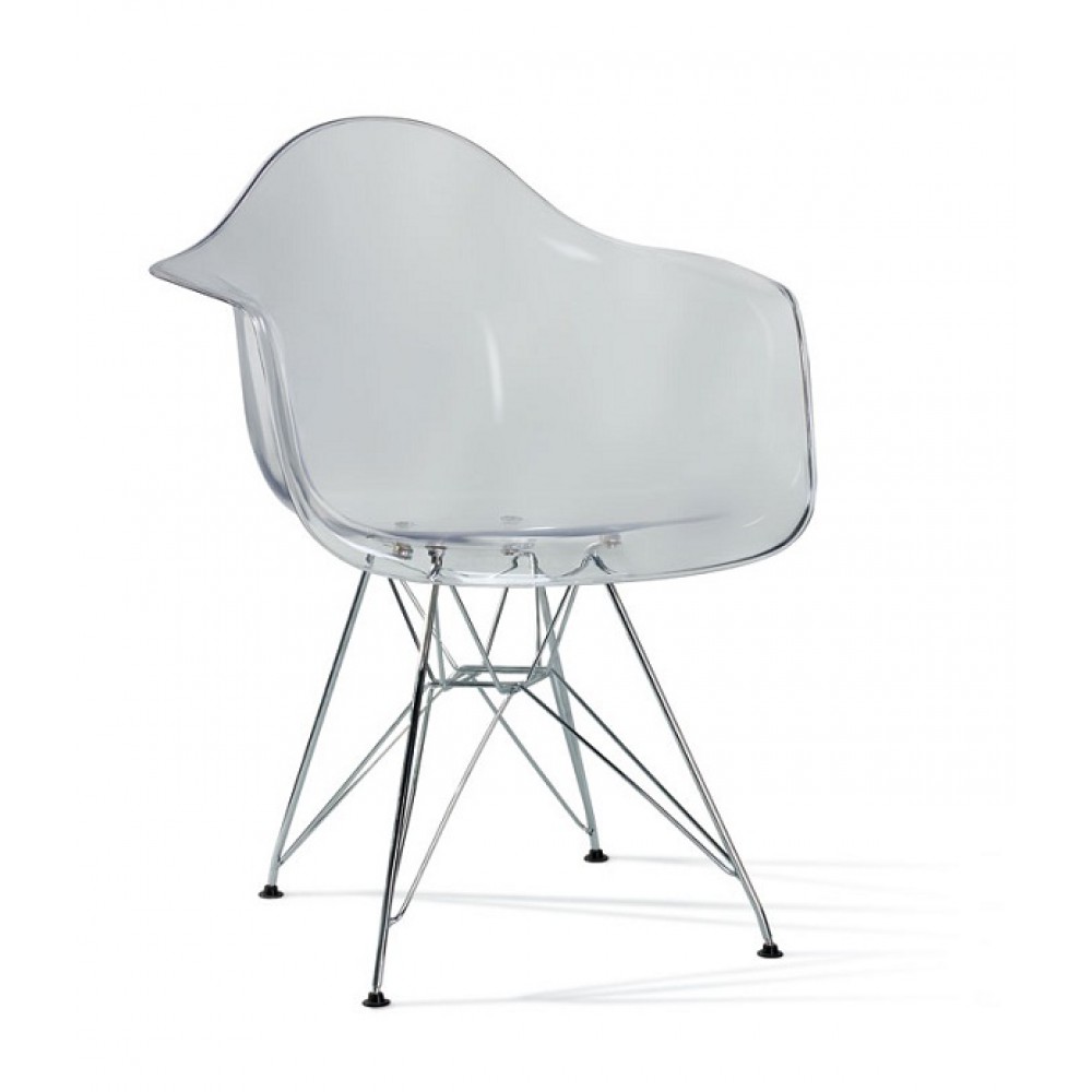 כיסא פלסטיק רגלי מתכת לפינת אוכל/אורח 53523