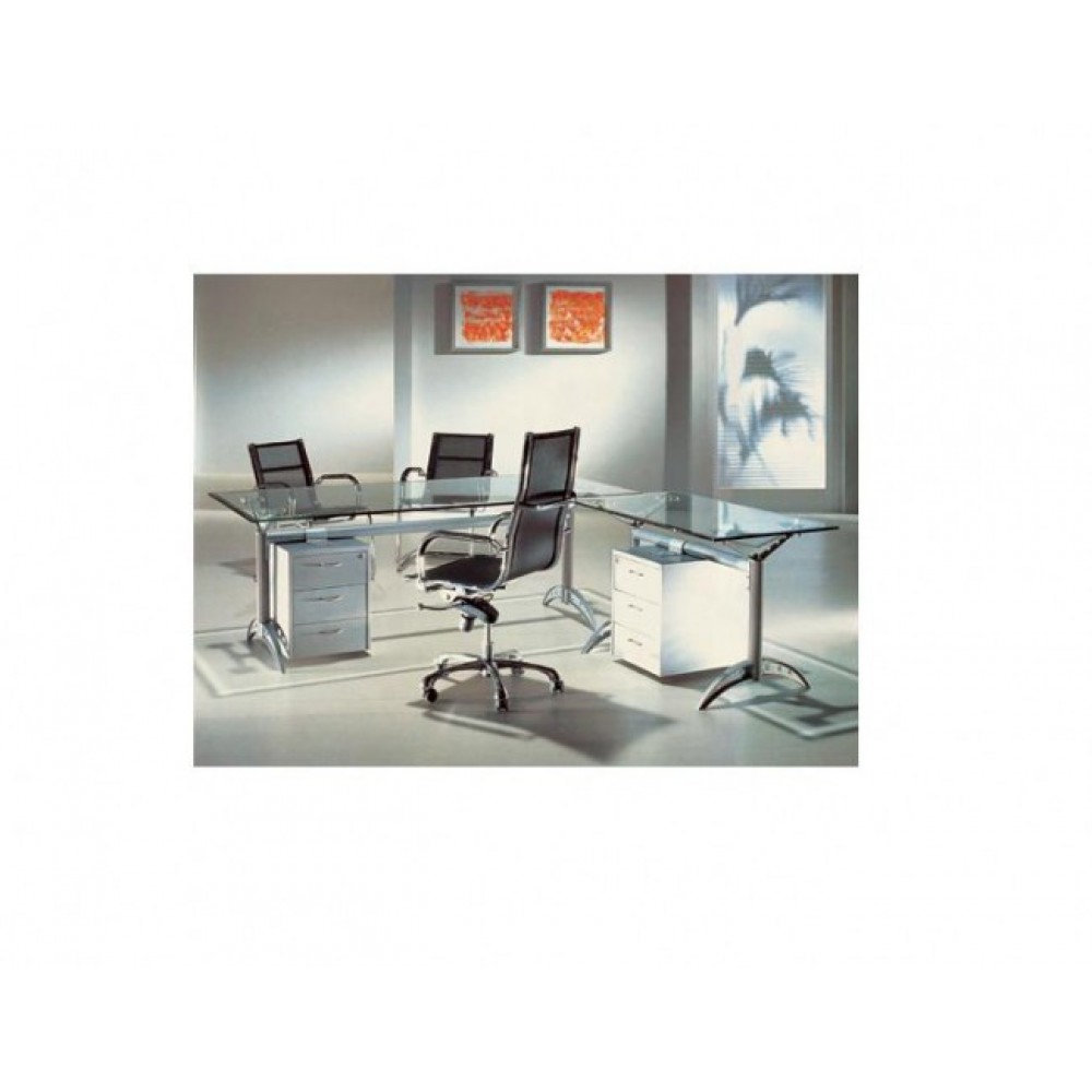 דגם שולחן מנהלים מזכוכית