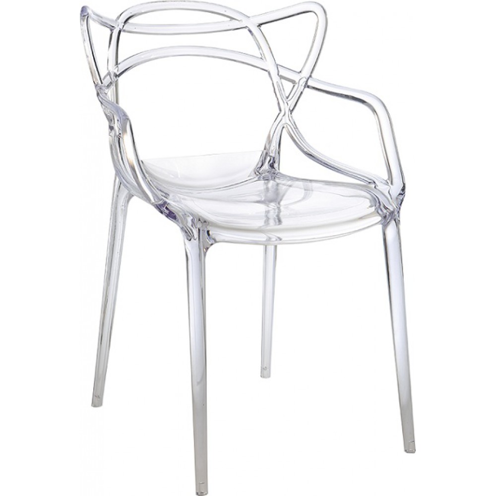 כסא פלסטיק שקוף לפינת אוכל 82825