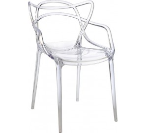 כסא פלסטיק שקוף לפינת אוכל 82825