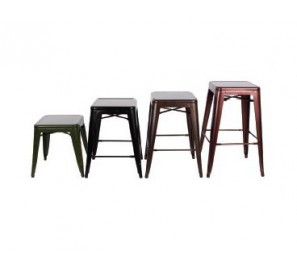 דגם כיסא בר ממתכת חנני בצבע אבקה בתנור