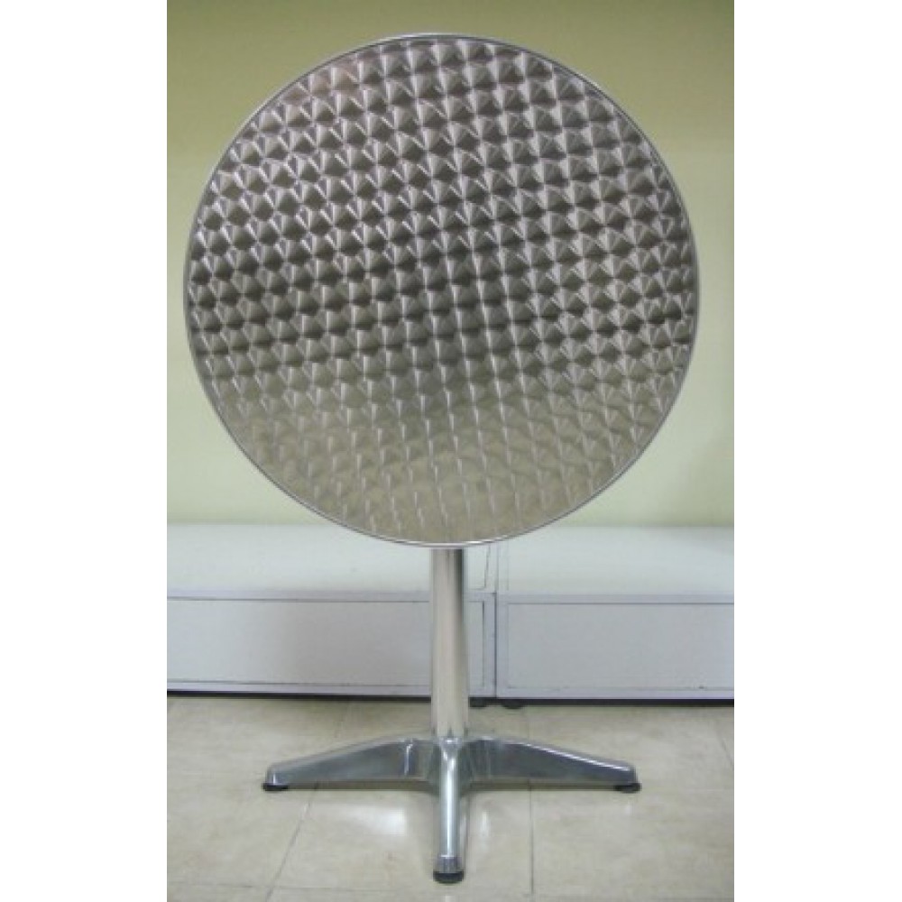 דגם שולחן נירוסטה קוטר70רגל 4 זרועות מתקפל