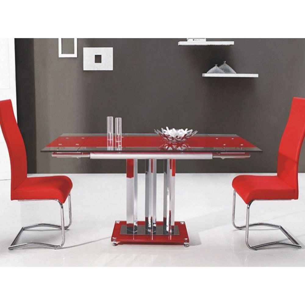 דגם שולחן לפינת אוכל מזכוכית 1.20 נפתח ל1.80 ויש עוד גדלים