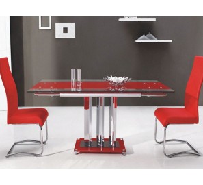 דגם שולחן לפינת אוכל מזכוכית 1.20 נפתח ל1.80 ויש עוד גדלים