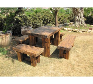 דגם סט ריהוט עץ עבה כבד ואיכותי