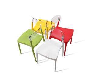 כסא פלסטיק שקוף לפינת אוכל 15947