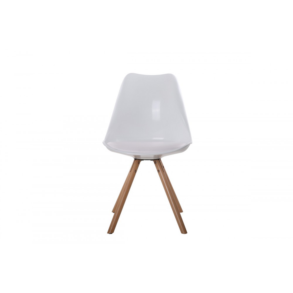 כסא פלסטיק רגלי עץ לפינת אוכל 119457