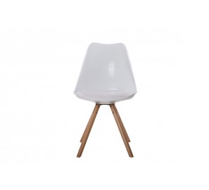 כסא פלסטיק רגלי עץ לפינת אוכל 119457