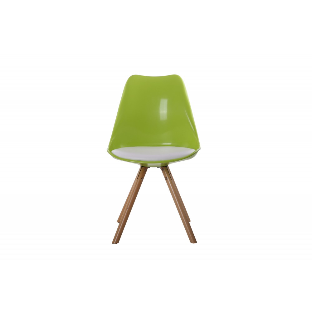 כסא פלסטיק רגלי עץ לפינת אוכל 119457
