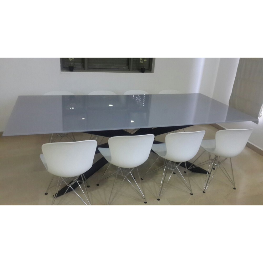 כסא פלסטיק רגליי עץ לפינת אוכל 19648