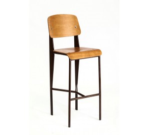 כיסא בר מעץ בשילוב במתכת 56767