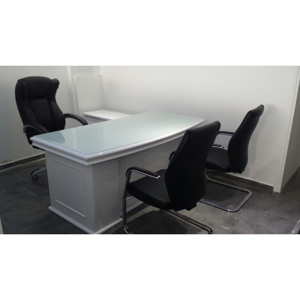 שולחן מנהל איכותי צבע אפוקסי לבן 1.80*90 ווטוצלי