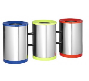 דגם פח אשפה מוסדי מנירוסטה אל-חלד 400*645HI