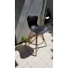 כיסא בר רגלי עץ מושב פלסטיק 834657