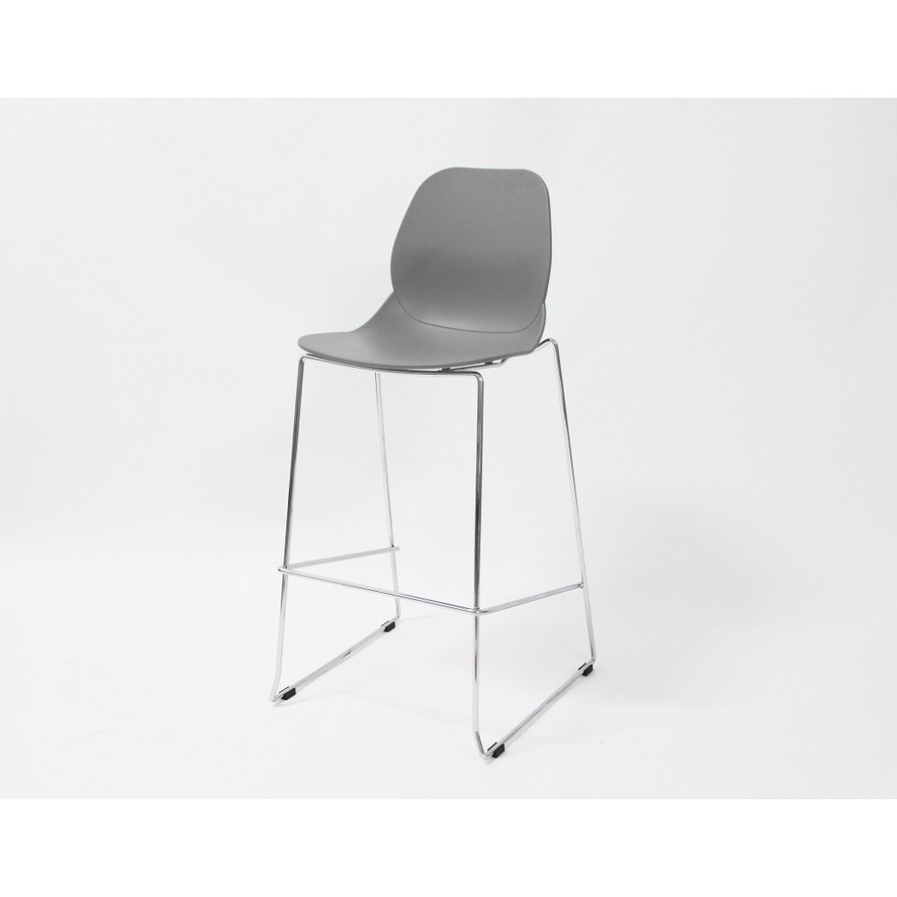 כסא בר איכותי רגל ניקל מושב פלסטיק 339647