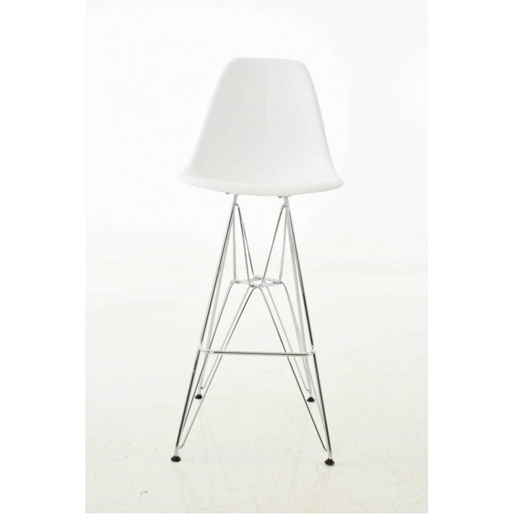 כיסא בר איכותי שלד ניקל מושב פלסטיק 17497