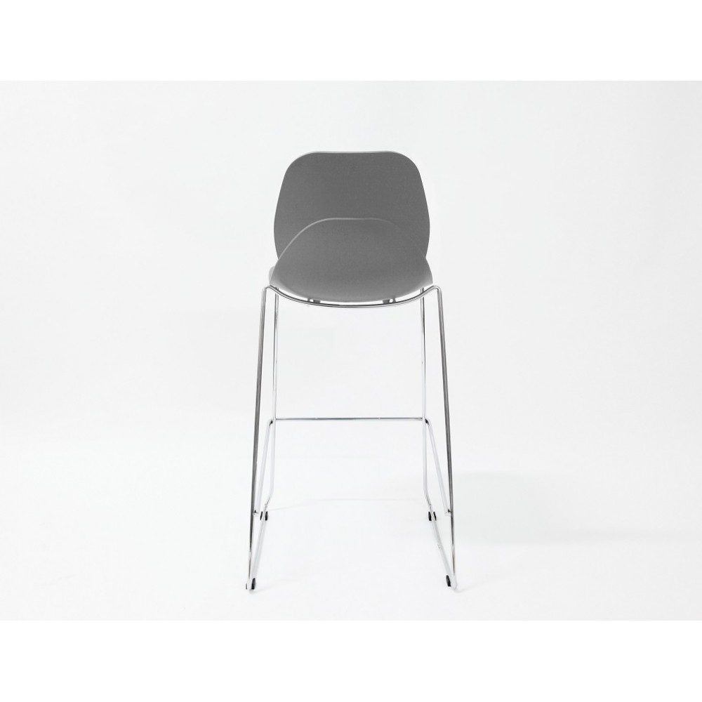 כסא בר איכותי רגל ניקל מושב פלסטיק 339647