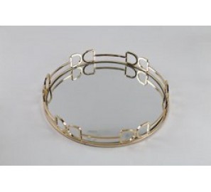 מגש זהב דקורטיבי גדול 635