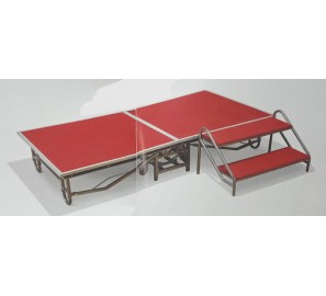 במה לאירועים בנויה משתי חלקים דגם הרגלייםTS-2   ודגם הבמה MS-183