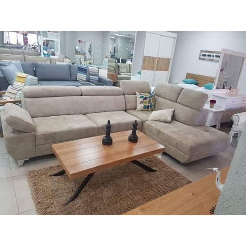 ספה פינתית מתכוננת דגם מבד 47643