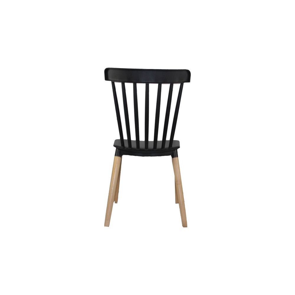 כסא פלסטיק רגלי עץ 270418