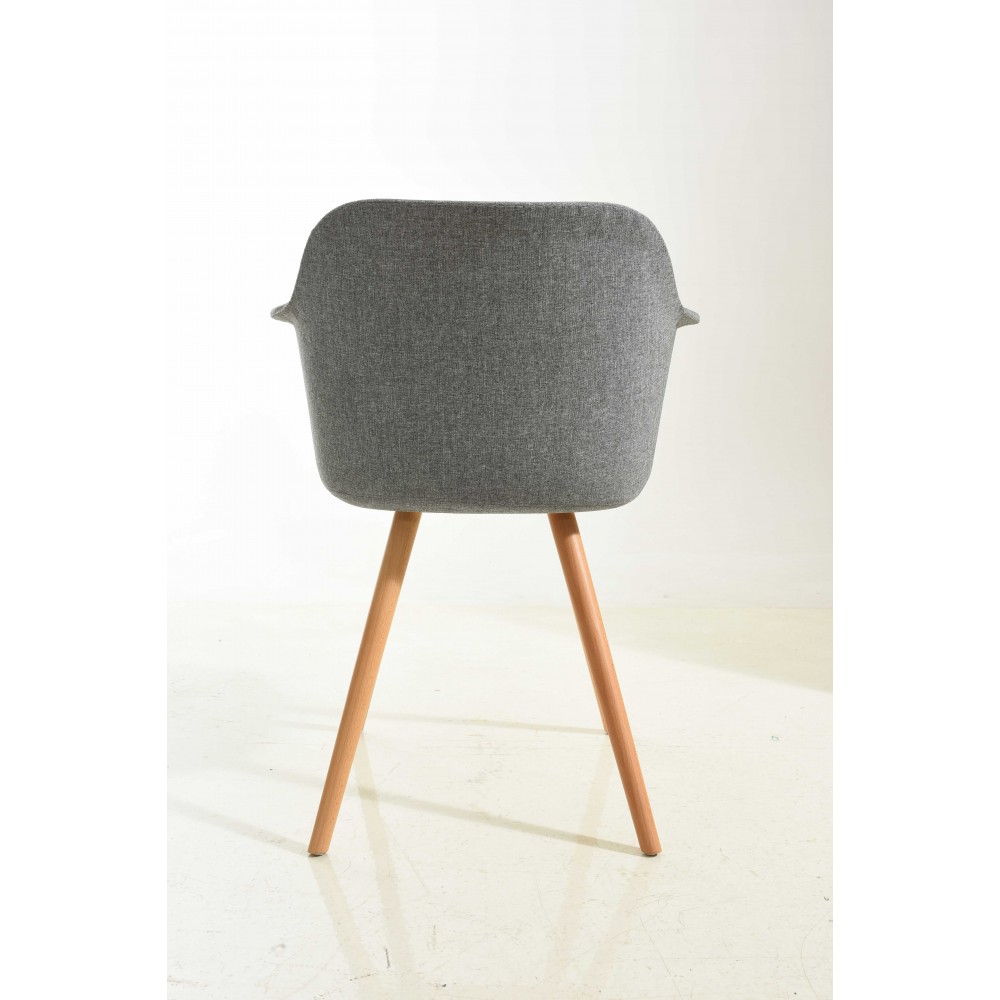 כסא פינת אוכל גב מרופד מושב עץ 0085