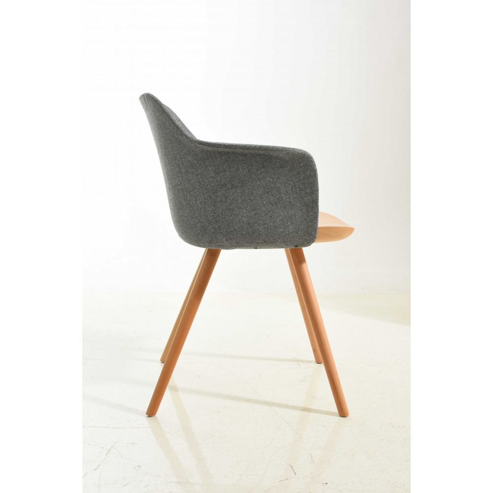 כסא פינת אוכל גב מרופד מושב עץ 0085