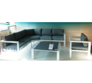 564610 סלון גינה אלומיניום פינתי דגם טיטניאום (TITANIUM)